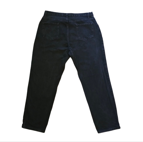 Vintage Wrangler Women's Black Denim Jeans Relaxed Straight Size 18 X 30 - Picture 2 of 5